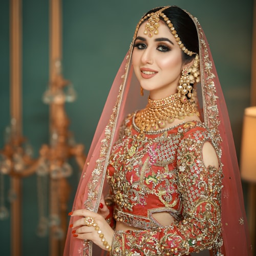 A Pakistani bride smiling